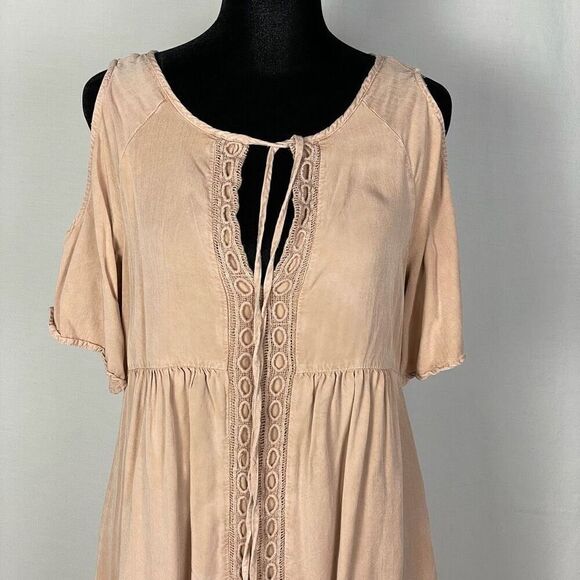 Anthropologie Paper Crane Mauve Cold Shoulder Mini Sundress - Women’s S - Picture 4 of 6